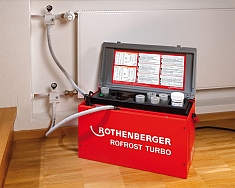 Использование аппарата для заморозки труб Rothenberger Rofrost Turbo 1 1/4"